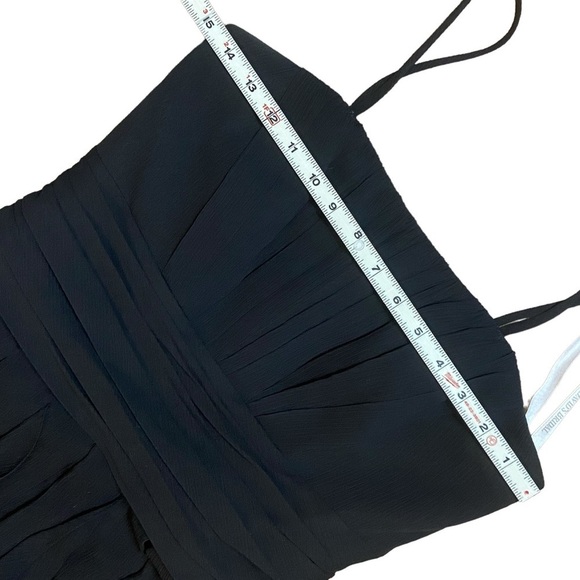 David’s Bridal Black Midi Chiffon Dress Bridesmaid Wedding Prom - Picture 11 of 15